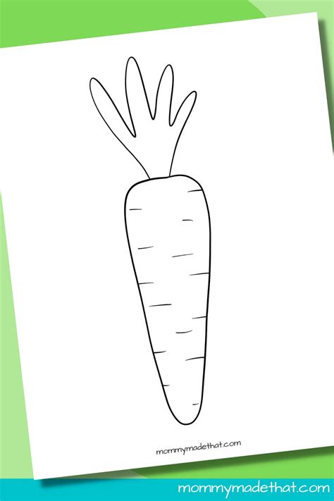 Cut Out Carrot Template Printable